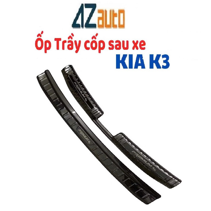 Ốp chống trầy cốp xe KIA K3 2022-2025 vân Titan hàng cao cấp