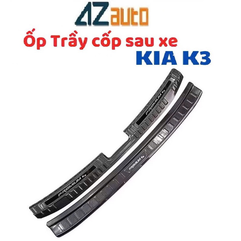 Ốp chống trầy cốp xe KIA K3 2022-2025 Vân Carbon hàng cao cấp