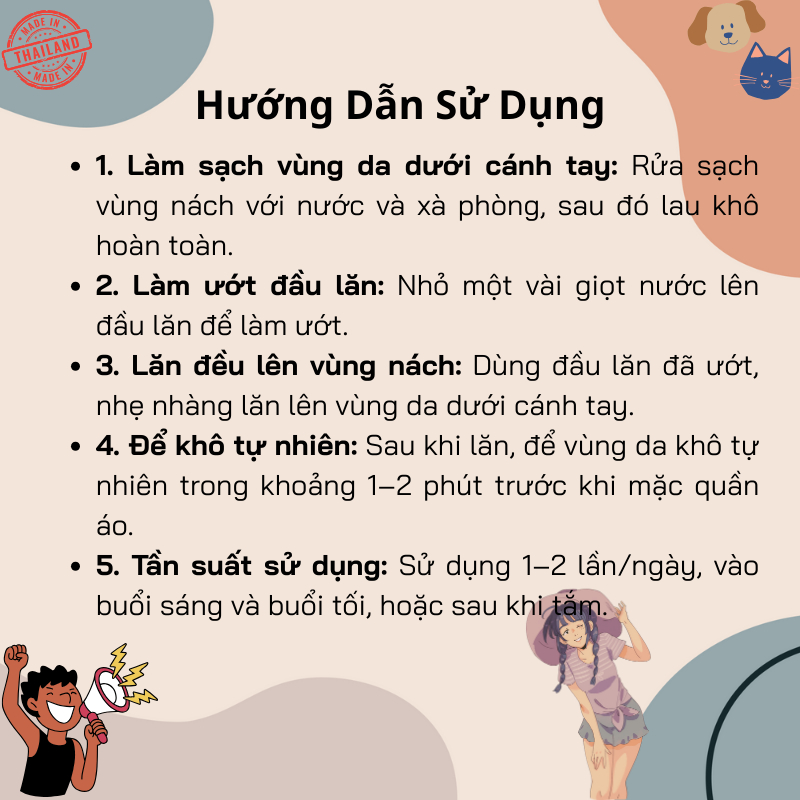 Lăn Nách Đá Khoáng Thiên Nhiên KLEAR Thái Lan 70g ngăn mùi, không ố vàng