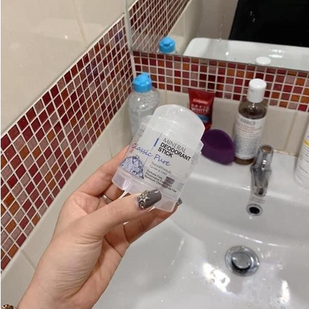 Lăn Nách Đá Khoáng Thiên Nhiên KLEAR Thái Lan 70g ngăn mùi, không ố vàng