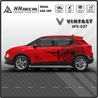 Tem dán xe VF5 - Decal dán xe VF5 MẪU TEM THỂ THAO CÁ TÍNH. 1 bộ dán 2 bên ( mẫu VF5-037 )