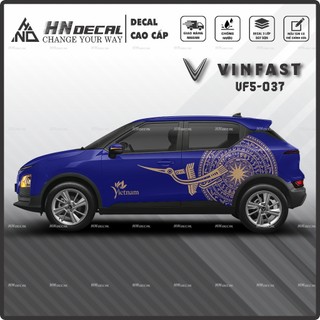 Tem dán xe VF5 - Decal dán xe VF5 MẪU TEM THỂ THAO CÁ TÍNH. 1 bộ dán 2 bên ( mẫu VF5-037 )