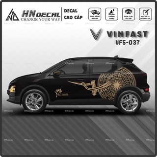 Tem dán xe VF5 - Decal dán xe VF5 MẪU TEM THỂ THAO CÁ TÍNH. 1 bộ dán 2 bên ( mẫu VF5-037 )