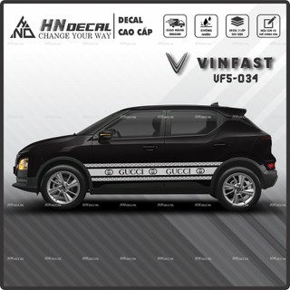 Tem dán xe VF5 - Decal dán xe VF5 MẪU TEM THỂ THAO CÁ TÍNH . 1 bộ dán 2 bên ( mẫu VF5-034 )
