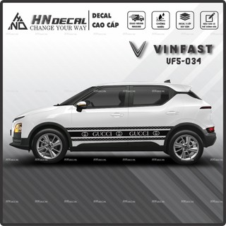 Tem dán xe VF5 - Decal dán xe VF5 MẪU TEM THỂ THAO CÁ TÍNH . 1 bộ dán 2 bên ( mẫu VF5-034 )