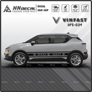 Tem dán xe VF5 - Decal dán xe VF5 MẪU TEM THỂ THAO CÁ TÍNH . 1 bộ dán 2 bên ( mẫu VF5-034 )