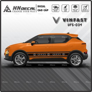 Tem dán xe VF5 - Decal dán xe VF5 MẪU TEM THỂ THAO CÁ TÍNH . 1 bộ dán 2 bên ( mẫu VF5-034 )