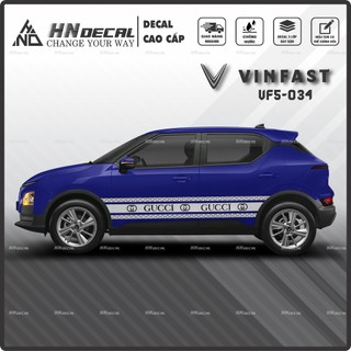 Tem dán xe VF5 - Decal dán xe VF5 MẪU TEM THỂ THAO CÁ TÍNH . 1 bộ dán 2 bên ( mẫu VF5-034 )