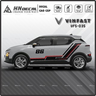 Tem dán xe VF5 - Decal dán xe VF5 MẪU TEM THỂ THAO CÁ TÍNH. 1 bộ dán 2 bên ( mẫu VF5-035 )
