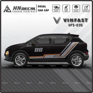 Tem dán xe VF5 - Decal dán xe VF5 MẪU TEM THỂ THAO CÁ TÍNH. 1 bộ dán 2 bên ( mẫu VF5-035 )