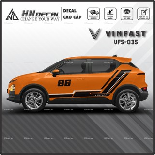 Tem dán xe VF5 - Decal dán xe VF5 MẪU TEM THỂ THAO CÁ TÍNH. 1 bộ dán 2 bên ( mẫu VF5-035 )