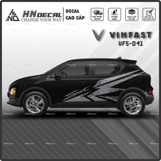 Tem dán xe VF5 - Decal dán xe VF5 MẪU TEM THỂ THAO CÁ TÍNH. 1 bộ dán 2 bên ( mẫu VF5-041 )