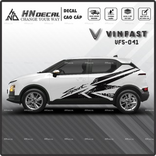 Tem dán xe VF5 - Decal dán xe VF5 MẪU TEM THỂ THAO CÁ TÍNH. 1 bộ dán 2 bên ( mẫu VF5-041 )