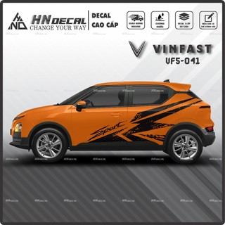 Tem dán xe VF5 - Decal dán xe VF5 MẪU TEM THỂ THAO CÁ TÍNH. 1 bộ dán 2 bên ( mẫu VF5-041 )
