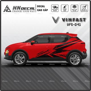 Tem dán xe VF5 - Decal dán xe VF5 MẪU TEM THỂ THAO CÁ TÍNH. 1 bộ dán 2 bên ( mẫu VF5-041 )