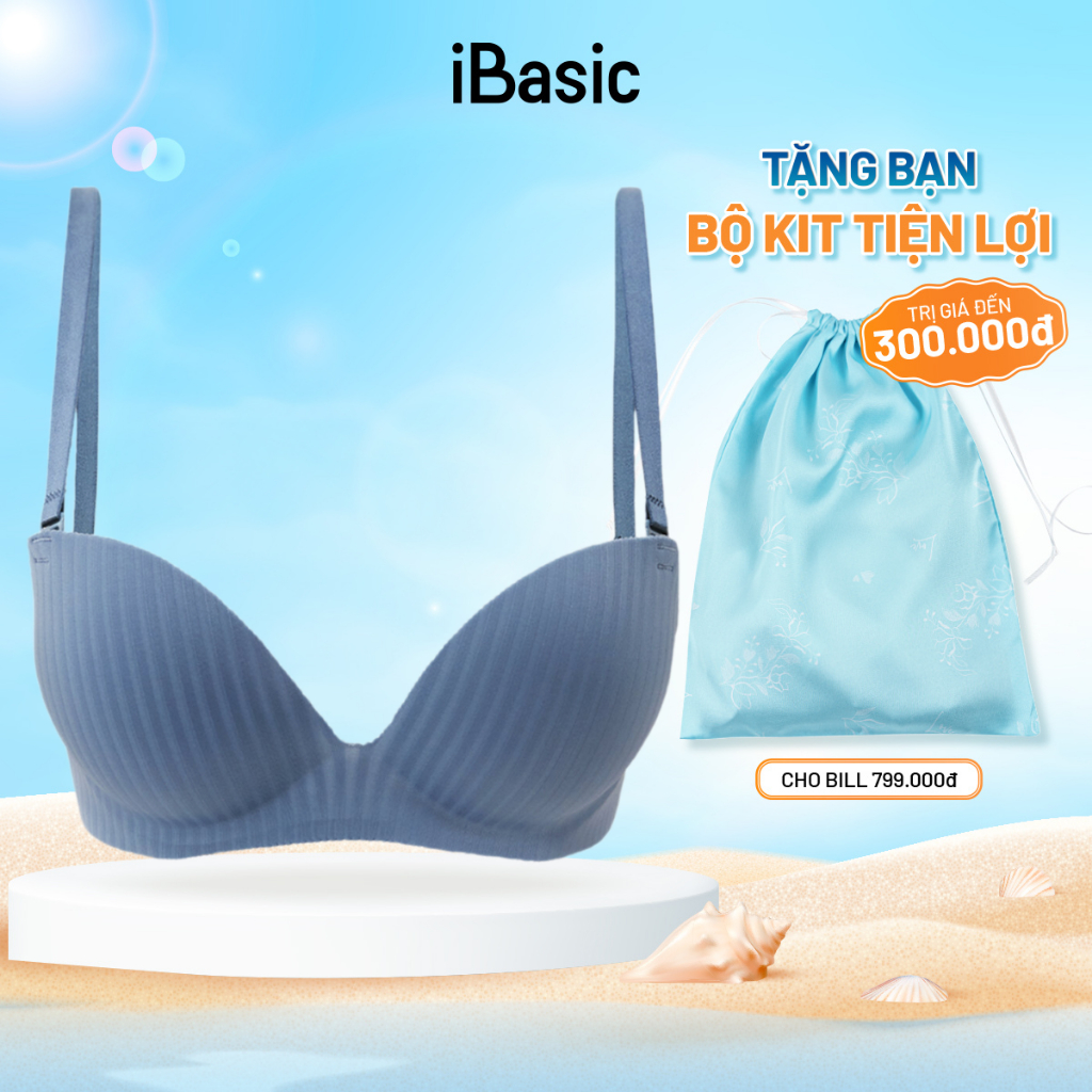 Áo ngực su iBasic có gọng không đường may mút dày cup demi phom đúc ...