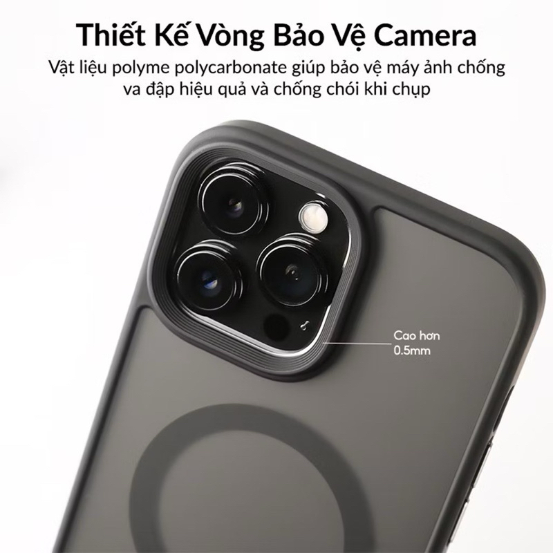 Ốp Likgus hỗ trợ sạc không dây IPhone 11 12 13 14 15 16Promax Pro - Lưng chống vân tay - Viền màu