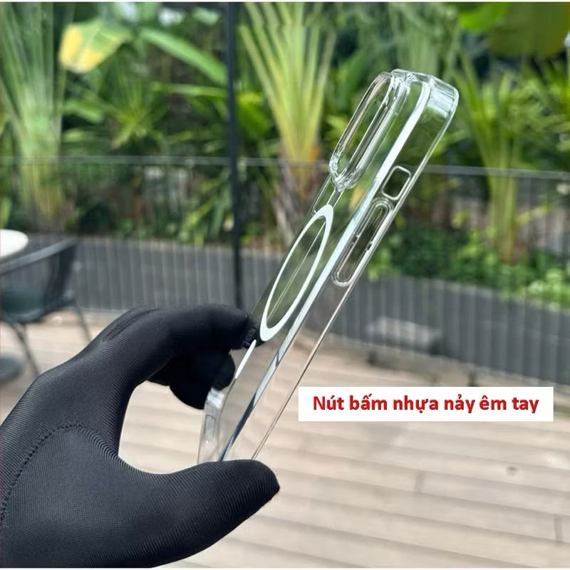 Ốp Likgus trong suốt siêu mỏng không ố vàng hỗ trợ sạc không dây IPhone 11 đến 17Promax