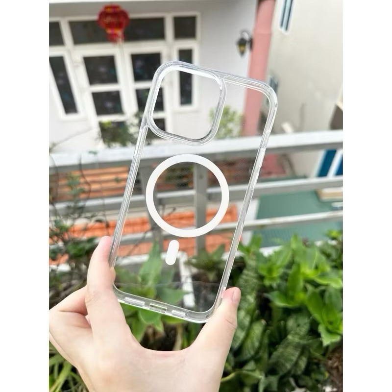 Ốp Likgus trong suốt siêu mỏng không ố vàng hỗ trợ sạc không dây IPhone 11 đến 17Promax