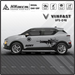 Tem dán xe VF5 - Decal dán xe VF5 MẪU TEM THỂ THAO CÁ TÍNH. 1 bộ dán 2 bên ( mẫu VF5-046 )