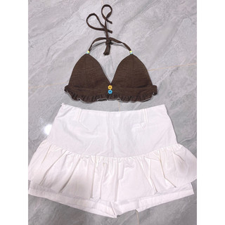 Áo bra đi biển tone màu trơn buộc dây cổ Handmade by MimiHouse21