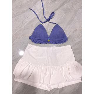 Áo bra đi biển tone màu trơn buộc dây cổ Handmade by MimiHouse21