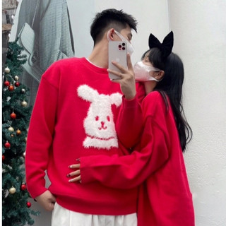 [Hỏa Tốc] Áo Sweater Noel Đôi mặt gấu , Áo Cổ Tròn cho các cặp đôi mùa noel From Rộng Phong Cách.