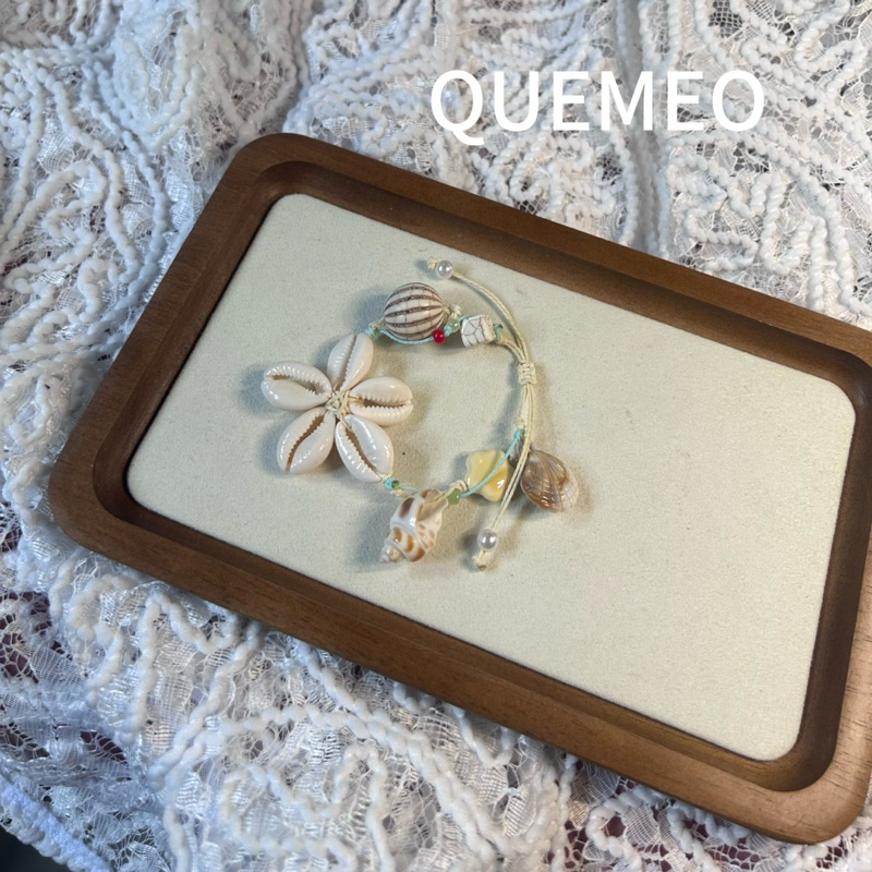 HOẢ TỐC Dây Chuyền Đi Biển Unisex QUEMEO Vòng Cổ Vỏ Sò Sunny Hoa Sò dây rút