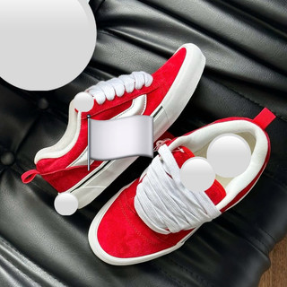 Giày thể thao bigsize nam nữ cổ thấp mùa hè màu đỏ trắng đế bằng êm nhẹ cao cấp , sneaker thời trang trượt ván big size