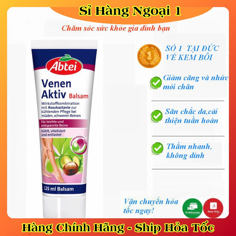 Kem Bôi giãn tĩnh mạch Abtei Venen Aktiv 125ML của Đức