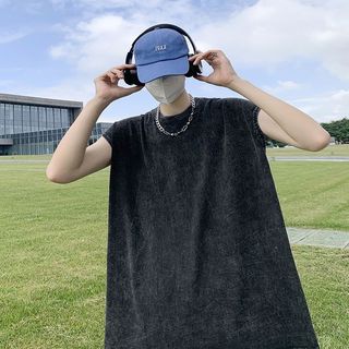 LOCAL BRAND Áo Tantop Trơn Wash Phong Cách Unisex Form Rộng - Áo Ba Lỗ Sát lách wash đen Ullzang tay lỡ nam nữ Cotton.