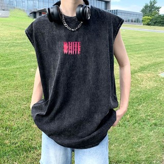 LOCAL BRAND Áo Tantop White Wash Phong Cách Unisex Form Rộng - Áo Ba Lỗ Sát lách wash đen Ullzang tay lỡ nam nữ Cotton.