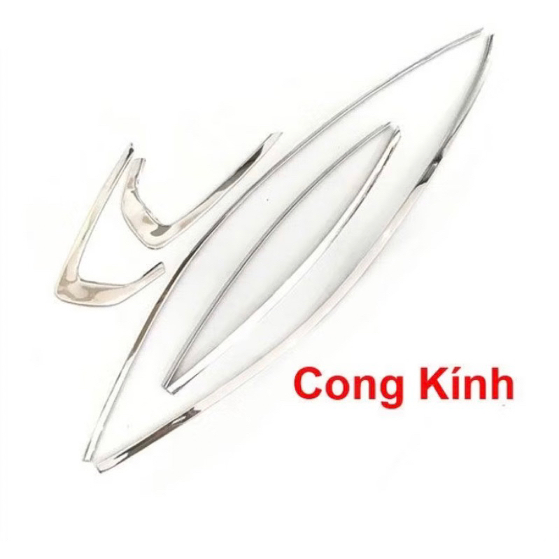 Nẹp chân kính và cong kính xe KIA Cerato 2019-2021 inox sáng bóng
