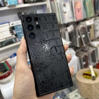 Dán mặt lưng skin vân giả da cá sấu Samsung S24Ultra S23Ultra S22Ultra S21Ultra S20Ultra Note 20Ultra S23 S22 S21 Note
