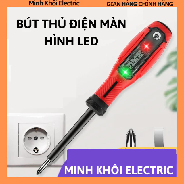 Bút thử điện màn hình LED,bút thử điện đa năng,bút thử điện tử,bút test điện,tua vít thử điện,bút thử điện tử led, bút t
