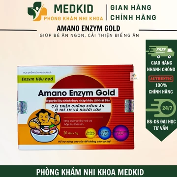 Enzym tiêu hóa Amano Enzym Gold - Giúp bé ăn ngon cải thiện chứng biếng ăn ở trẻ em (Hộp 20 gói 5g)