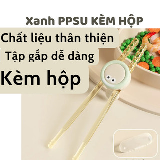 Đũa tập ăn tự động đàn hồi, PPSU cao cấp an toàn, chịu nhiệt độ cao phù hợp cho bé từ 1 tuổi