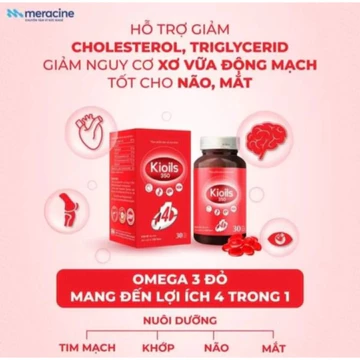Dầu nhuyễn thể Kioils 350 tốt cho mắt, não, hỗ trợ giảm cholesterol, triglycerid, giảm nguy cơ xơ vữa động mạch