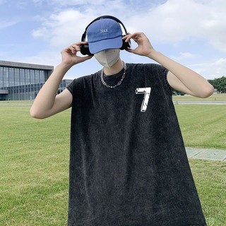 LOCAL BRAND Áo Tantop Wash Số 7 Nhỏ Phong Cách Unisex Form Rộng - Áo Ba Lỗ Sát lách wash đen Ullzang tay lỡ nam nữ CoNhỏ