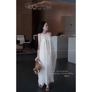 Váy cổ yếm dáng suông form rộng xòe chân mix ren hoa thanh lịch nhẹ nhàng cho nàng đi chơi dạo phố – BaoTrang.clothes