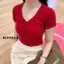 XẢ KHO ÁO THUN NỮ BODY CỔ TIM NGẮN TAY VẢI COTTON BORIP MỀM MỊN MÁT MẺ FORM ĐẸP BI.POSILÁ Áo Kiểu Nữ