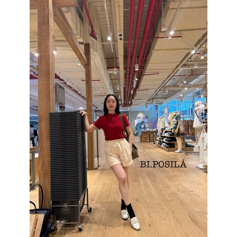 [A10] ÁO THUN POLO NỮ BASIC DÁNG LỬNG FORM SLIMFIT VẢI COTTON BORIP MỀM MỊN MÁT BI.POSILÁ Áo Sinh Viên