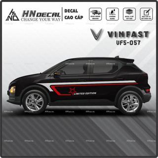 Tem dán xe VF5 - Decal dán xe VF5 MẪU TEM THỂ THAO CÁ TÍNH . 1 bộ dán 2 bên ( mẫu VF5-057 )