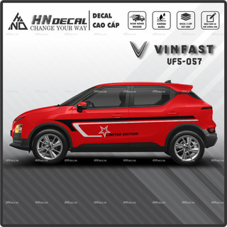 Tem dán xe VF5 - Decal dán xe VF5 MẪU TEM THỂ THAO CÁ TÍNH . 1 bộ dán 2 bên ( mẫu VF5-057 )