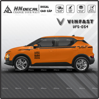 Tem dán xe VF5 - Decal dán xe VF5 MẪU TEM THỂ THAO CÁ TÍNH . 1 bộ dán 2 bên ( mẫu VF5-054 )