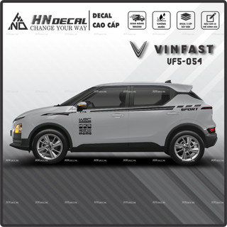 Tem dán xe VF5 - Decal dán xe VF5 MẪU TEM THỂ THAO CÁ TÍNH . 1 bộ dán 2 bên ( mẫu VF5-054 )