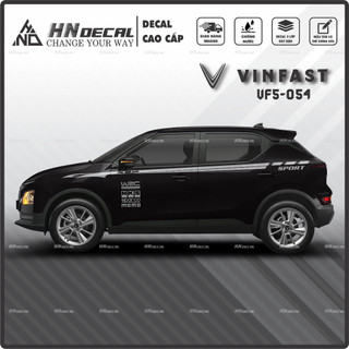 Tem dán xe VF5 - Decal dán xe VF5 MẪU TEM THỂ THAO CÁ TÍNH . 1 bộ dán 2 bên ( mẫu VF5-054 )