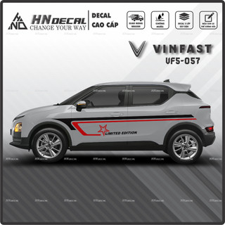 Tem dán xe VF5 - Decal dán xe VF5 MẪU TEM THỂ THAO CÁ TÍNH . 1 bộ dán 2 bên ( mẫu VF5-057 )