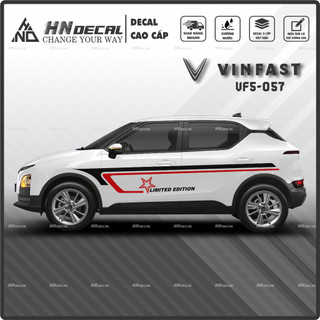 Tem dán xe VF5 - Decal dán xe VF5 MẪU TEM THỂ THAO CÁ TÍNH . 1 bộ dán 2 bên ( mẫu VF5-057 )