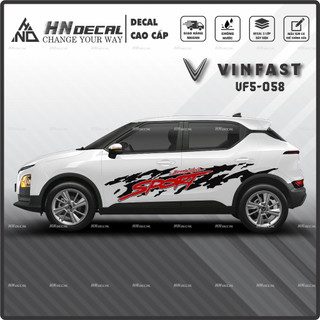 Tem dán xe VF5 - Decal dán xe VF5 MẪU TEM THỂ THAO CÁ TÍNH . 1 bộ dán 2 bên ( mẫu VF5-058 )